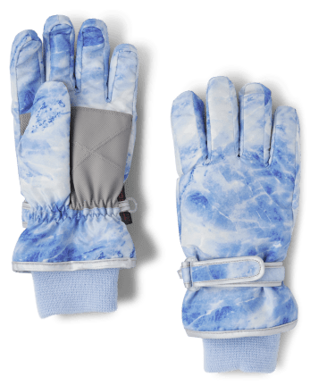 Girls Print Ski Gloves