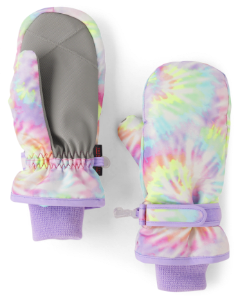Girls Print Ski Mittens