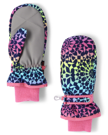 Girls Print Ski Mittens