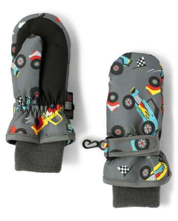 Toddler Boys Print Ski Mittens