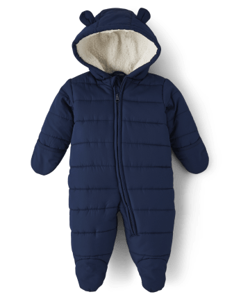Baby Boys Long Sleeve Bear Snowsuit | The Children's Place - TIDAL