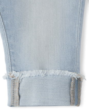 Toddler Girls Roll Cuff Straight Jeans