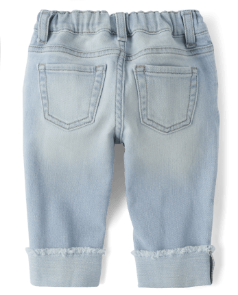 Toddler Girls Roll Cuff Straight Jeans