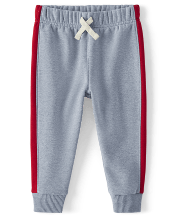 Baby And Toddler Boys Side Stripe Fleece Jogger Pants