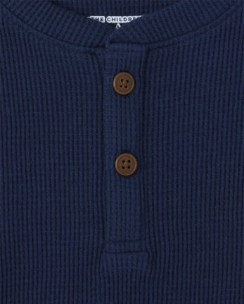 Camiseta térmica Henley para bebés y niños pequeños