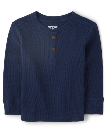 Camiseta térmica Henley para bebés y niños pequeños
