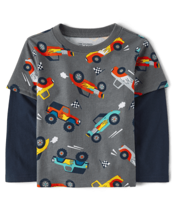 Baby And Toddler Boys Print 2 In 1 Top