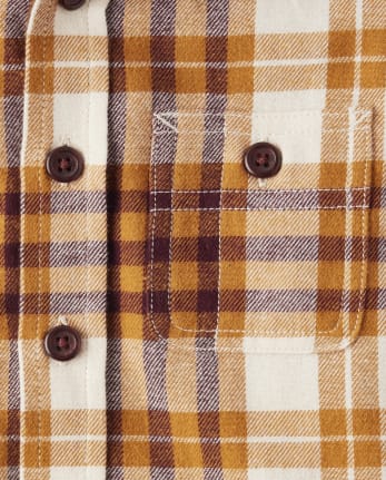 Top con capucha de franela a cuadros para bebés y niños pequeños