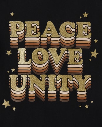 Girls Peace Love Graphic Tee