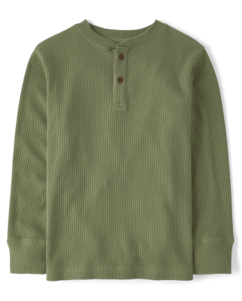 Camiseta térmica Henley para niño