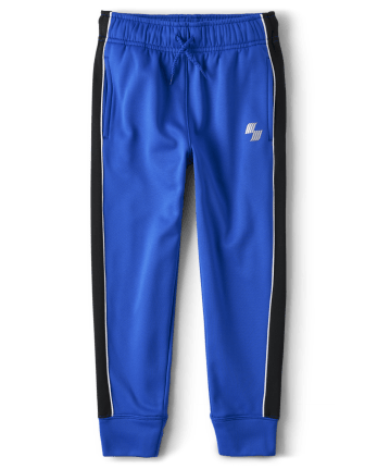 Boys Side Stripe Fleece Performance Jogger Pants