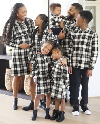 Matching family plaid shirts 2025