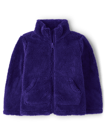 Toddler Girls Sherpa Zip-Up Jacket