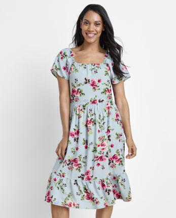 floral tiered dress