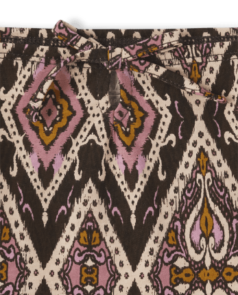 Girls Print Keyhole Everyday Dress