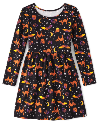 Girls Halloween Everyday Dress