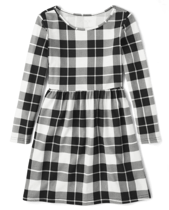 Vestido diario a cuadros para niñas