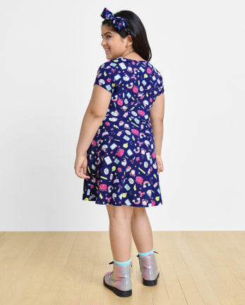 Vestido diario estampado para niñas