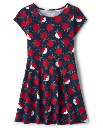 Robe patineuse imprimée pour fille