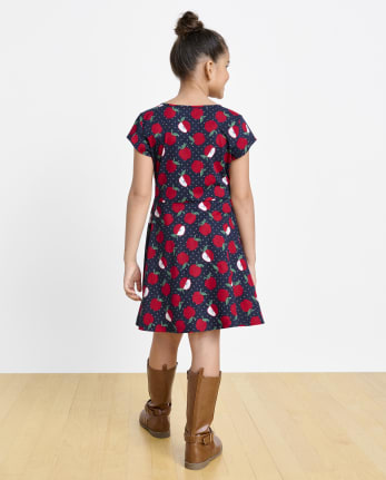 Robe patineuse imprimée pour fille