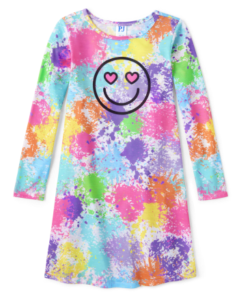 Girls Smile Splatter Nightgown