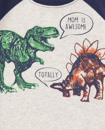 Pijamas de algodón ajustados Dino para bebés y niños pequeños