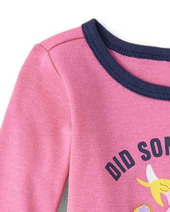Pijamas de algodón ajustados Snack Monster para bebés y niñas pequeñas