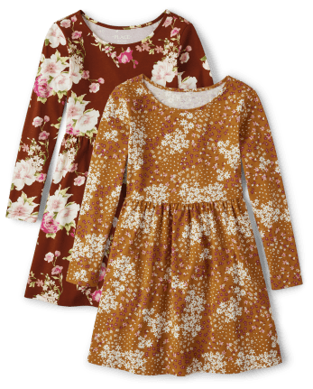 Girls Floral Everyday Dress 2-Pack