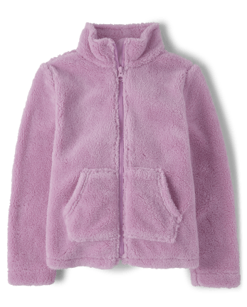 Girls Sherpa Zip-Up Jacket