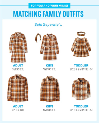 Boys Matching Family Plaid Flannel Button Up Shirt