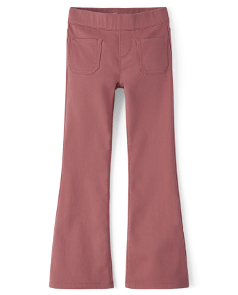 Girls Stretch Knit Twill Pull On Flare Pants | The Children's Place ...