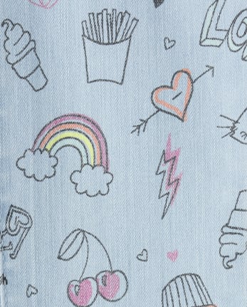 Girls Doodle Straight Jeans