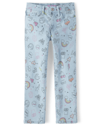 Girls Doodle Straight Jeans