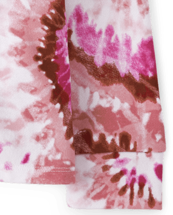 Sweat à capuche en molleton tie-dye pour fille