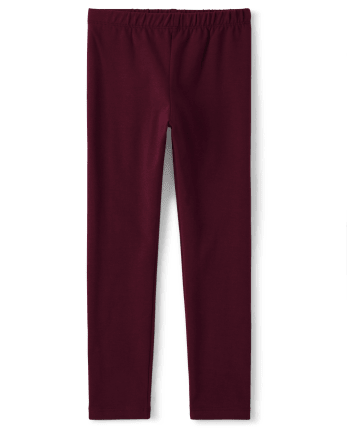 Burgundy leggings girls top