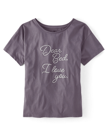 Camiseta para dormir con estampado gráfico para mujer