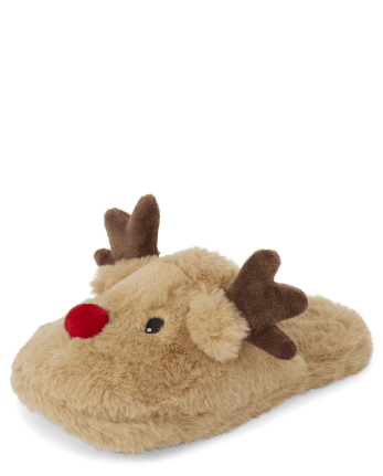 Unisex Adult Matching Family Reindeer Slippers