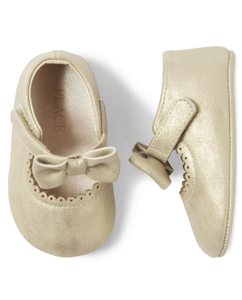 Baby Girls Metallic Bow Ballet Flats