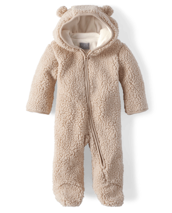 Nid d'ange sherpa bébé ours unisexe