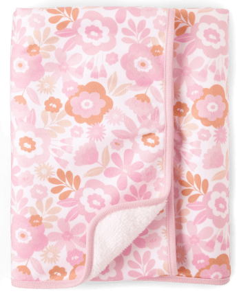 Baby Girls Floral Cozy Blanket