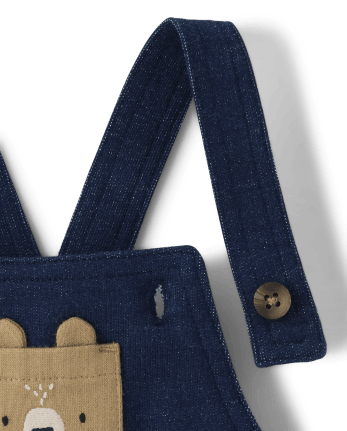 Baby Boys Bear Overalls 2-Piece Playwear Set