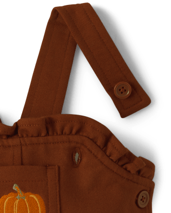 Baby Girls Pumpkin 2-Piece Playwear Set