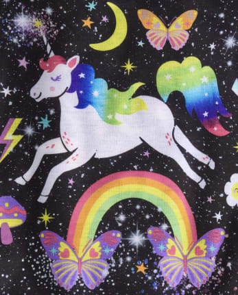 Girls Unicorn Space Pajamas