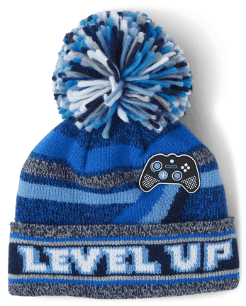 Boys Level Up Pom Pom Beanie