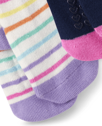 Niños pequeños Niña Mallas Rayas Arcoiris 2-Pack