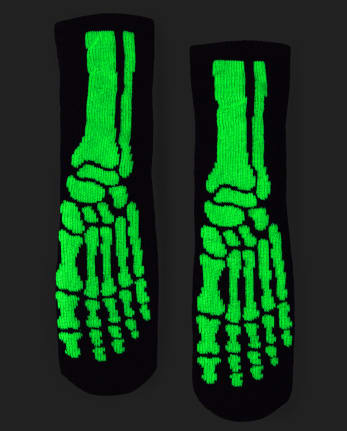 Pals Socks Ghost & Skeleton Glow in The Dark Kids Socks Ages 1-3