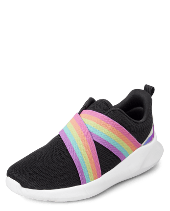Girls Rainbow Running Sneakers