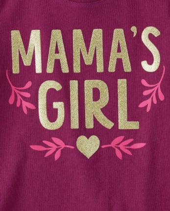 Camiseta con gráfico Mama's Girl para bebés y niñas pequeñas