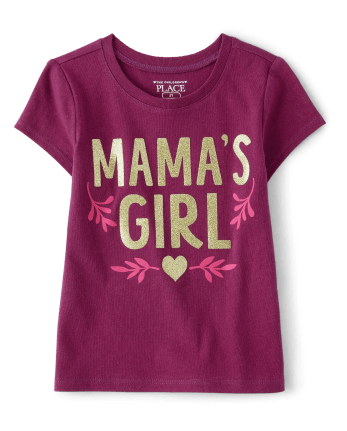 Camiseta con gráfico Mama's Girl para bebés y niñas pequeñas