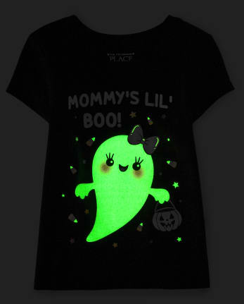 Baby And Toddler Girls Glow Mommy's Lil' Boo Graphic Tee